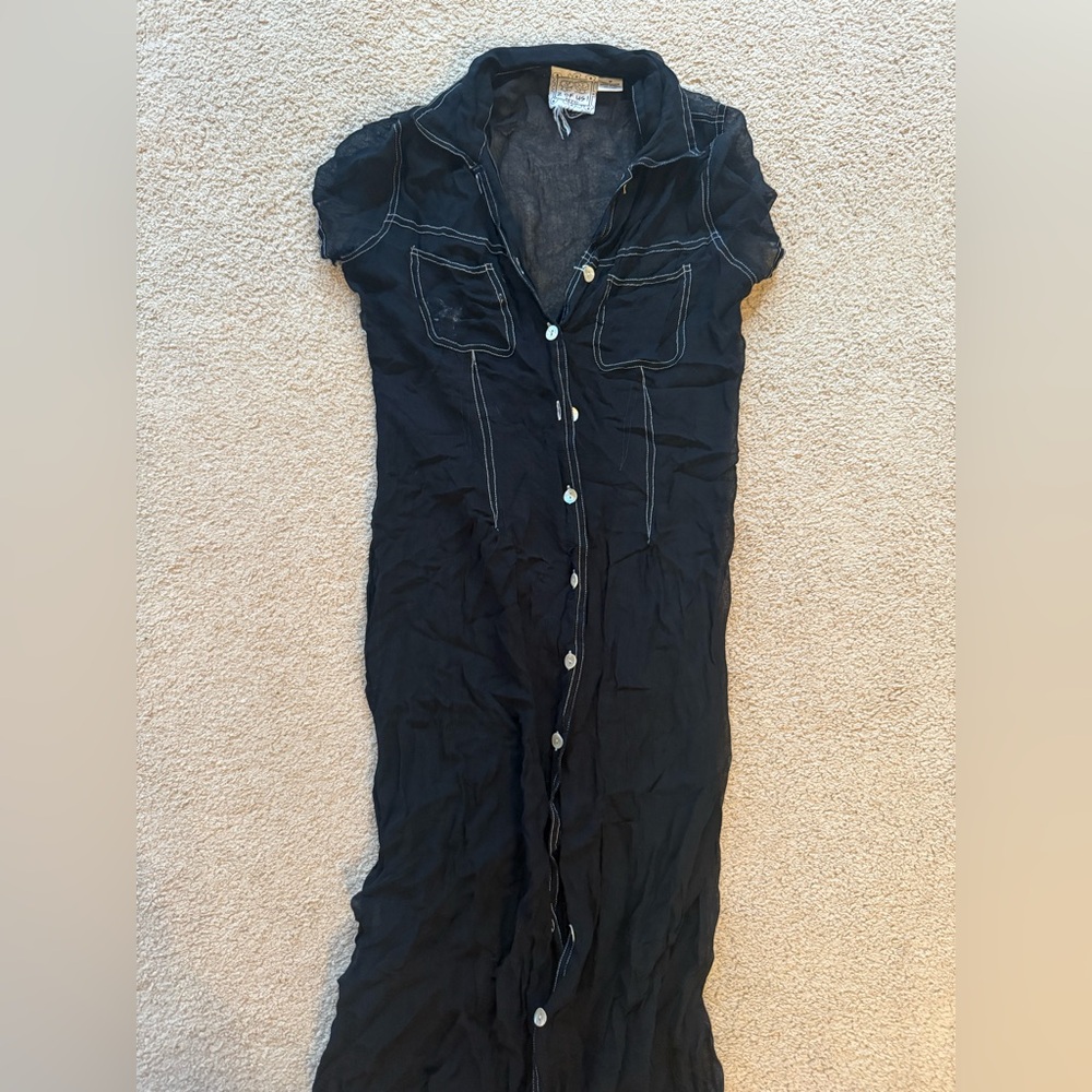 Vintage Sheer Black cover up
